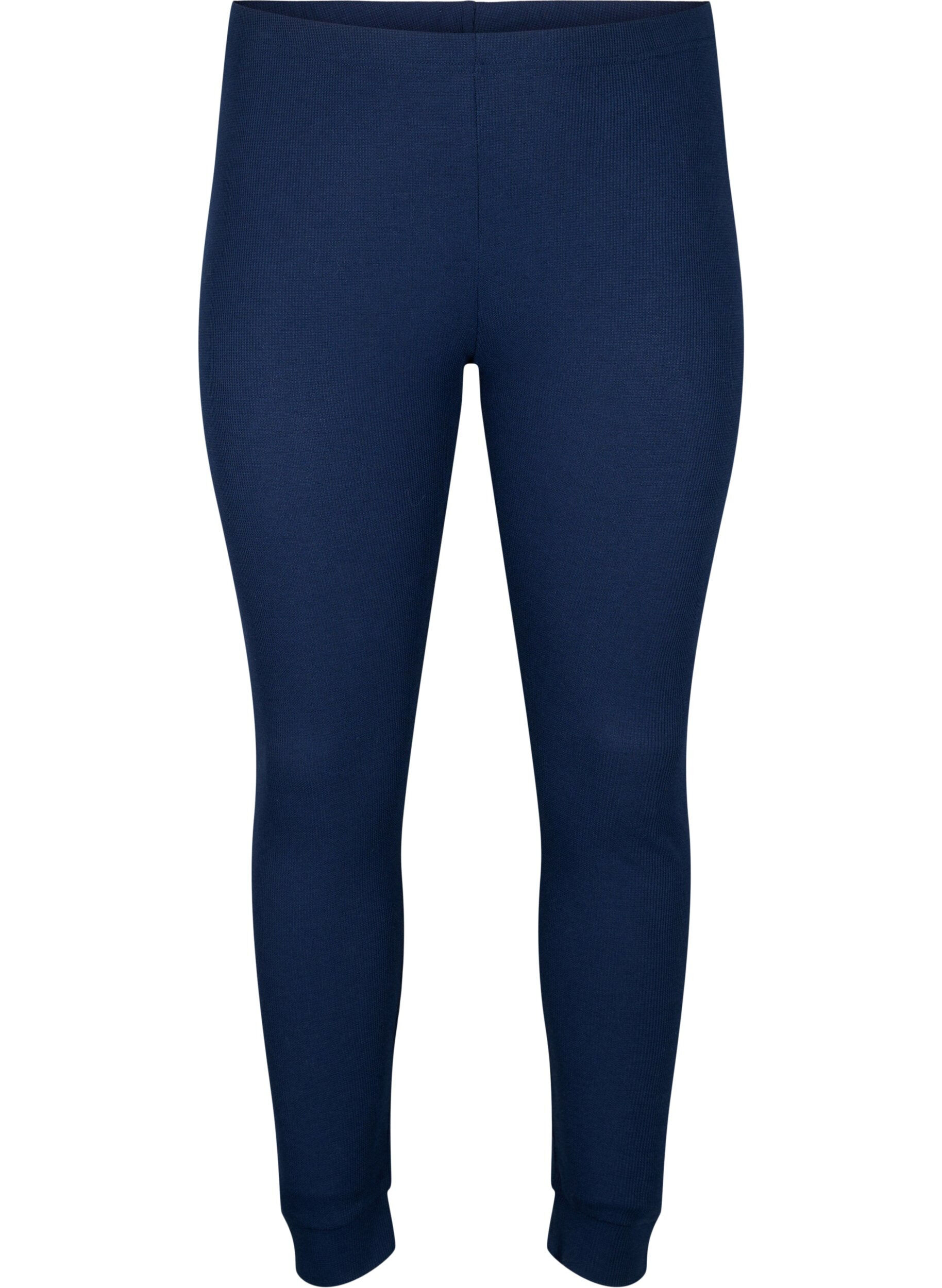Zizzi Pantalons de nuit ajust&eacute;s, Navy Blazer, Packshot image number 0