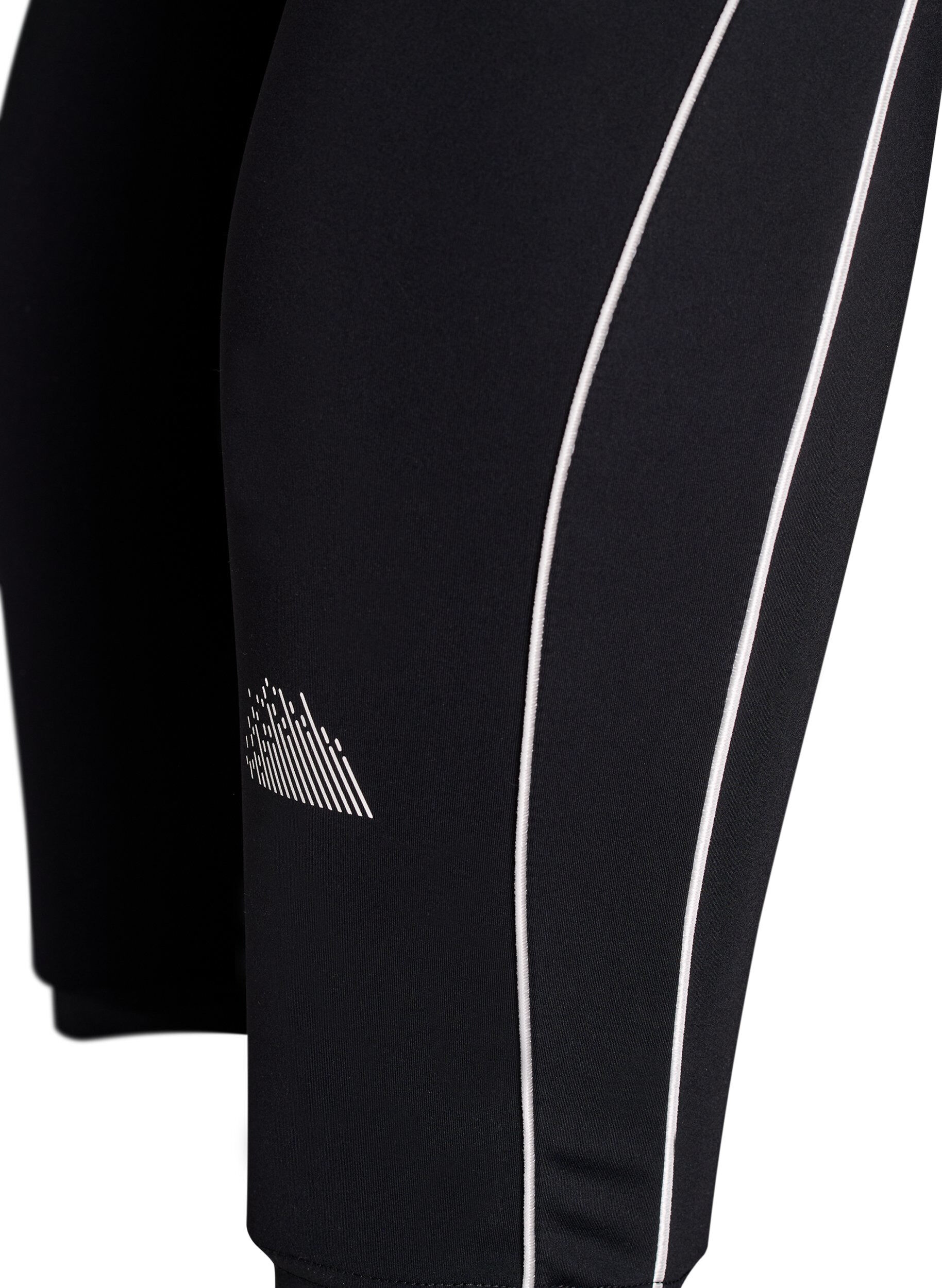 Zizzi Legging de training 7/8 avec passepoil contrastant, Noir, Packshot image number 3