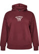 Sweat &agrave; capuche avec imprim&eacute; poitrine, Bordeaux, Packshot image number 0