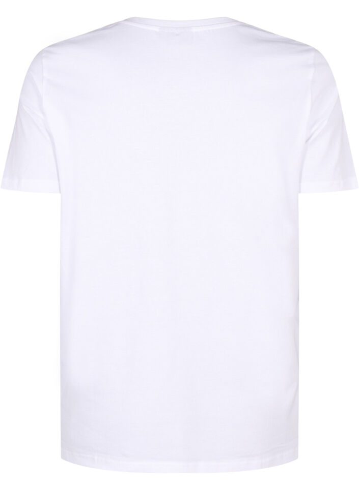 T-shirt en coton biologique avec nœud, Bright White, Packshot image number 1