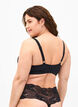 Soutien-gorge moulé en tulle, Noir, Model image number 2