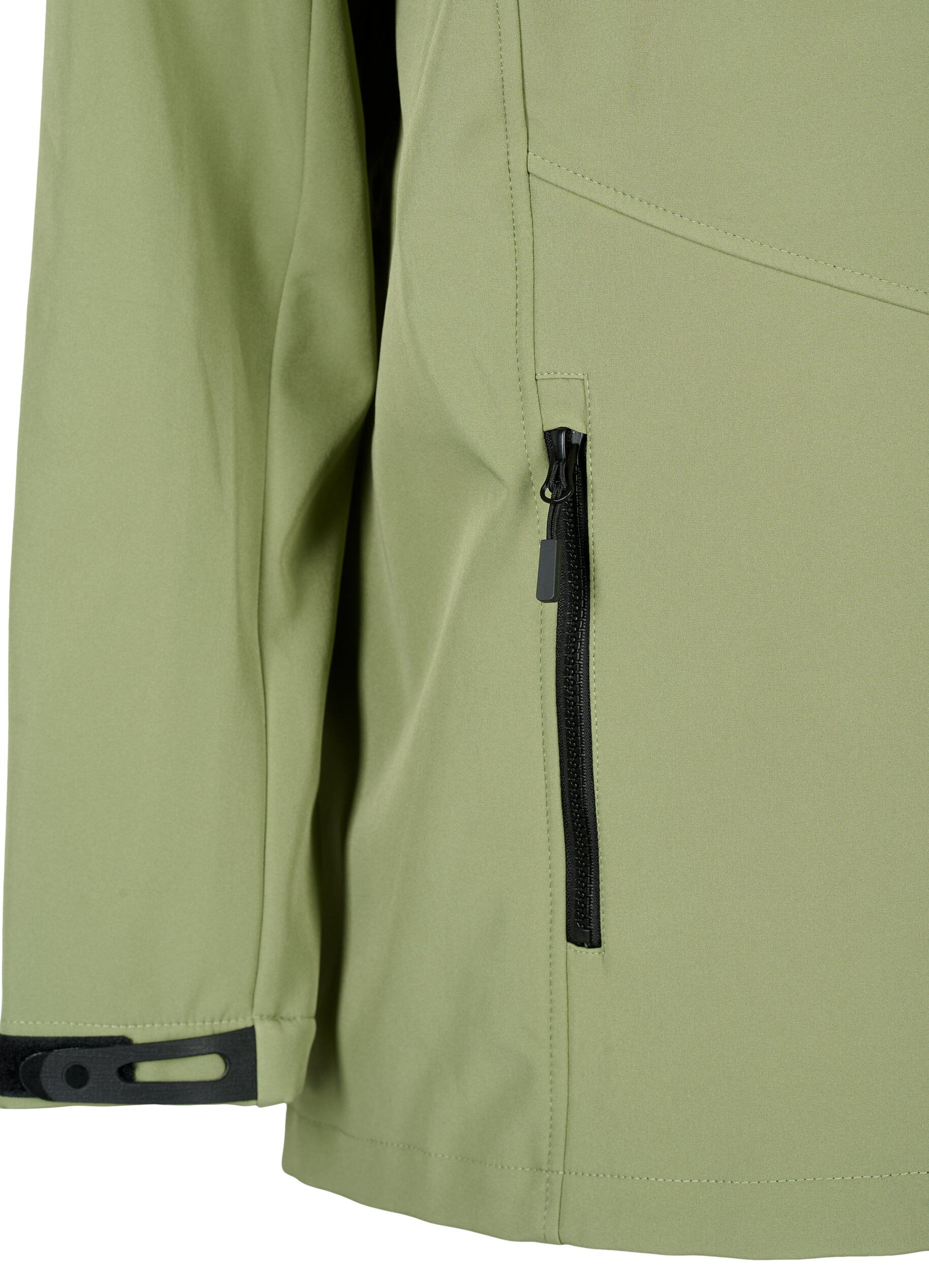 Zizzi  Veste softshell courte avec des poches, Oil Green, Packshot image number 3