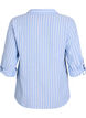 Chemise en lin et viscose avec manches 3/4, Bleu Clair, Packshot image number 1