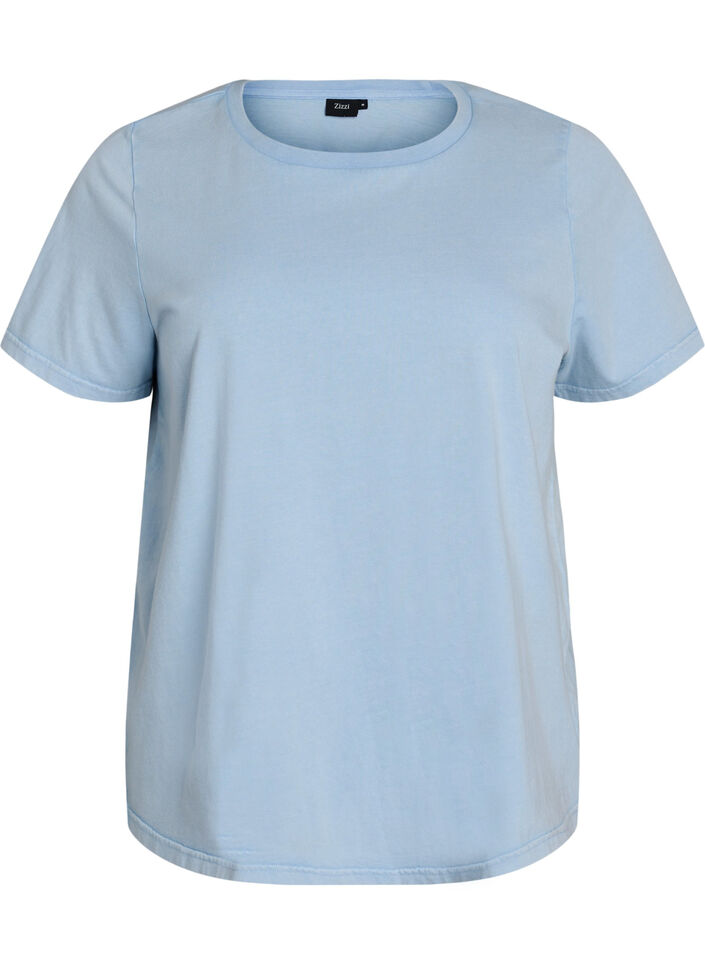 T-shirt graphique en coton bio, Bleu Clair, Packshot image number 0