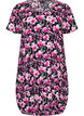 Robe en coton &agrave; manches courtes avec imprim&eacute;, Noir, Packshot image number 0