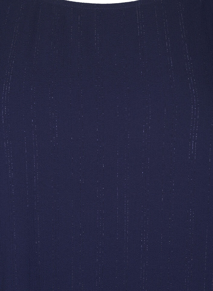 Chemisier avec paillettes argent&eacute;es, Bleu, Packshot image number 2