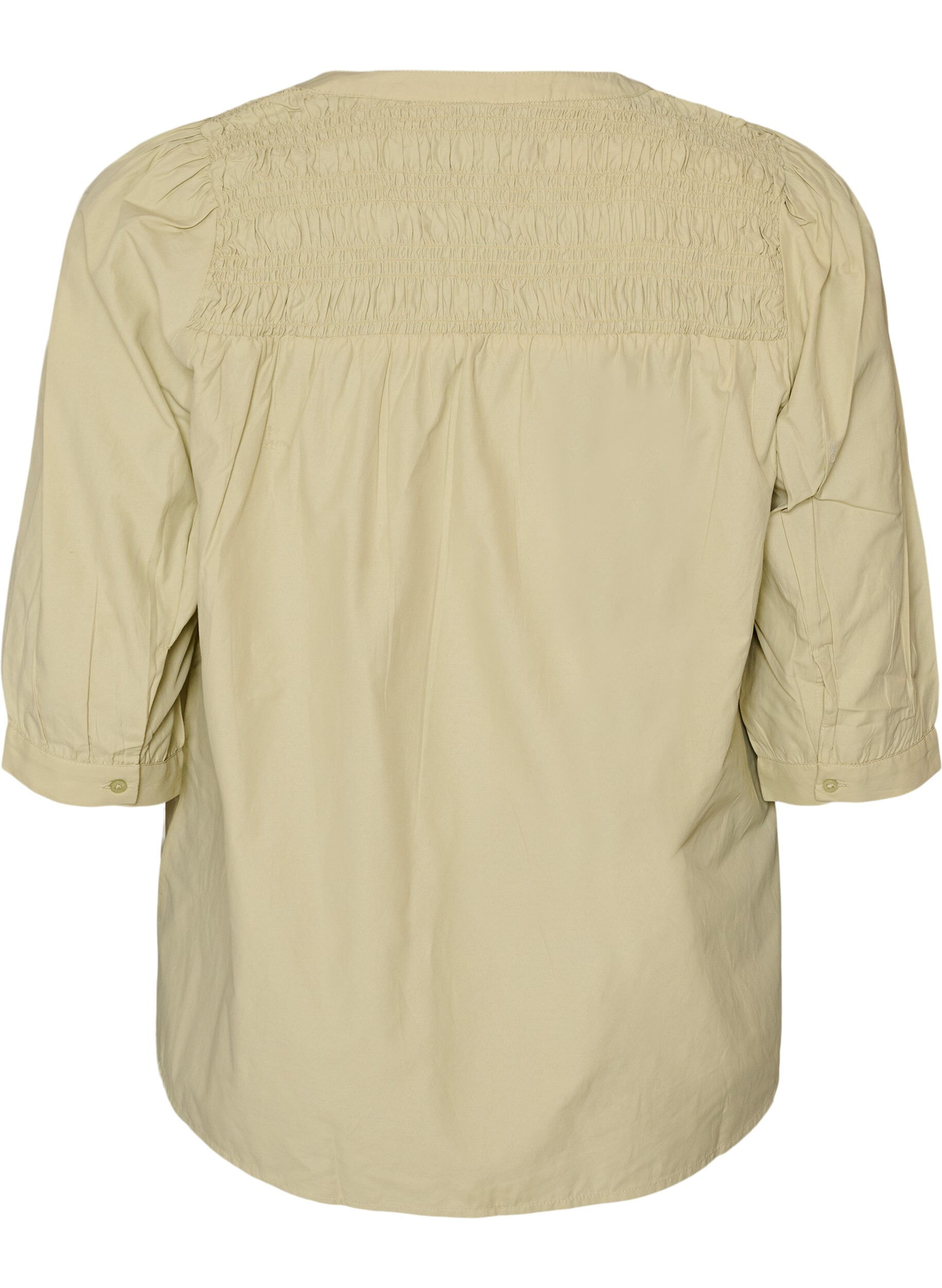 ZizziBlouse avec smock et manches 3/4, Vert clair, Packshot image number 1