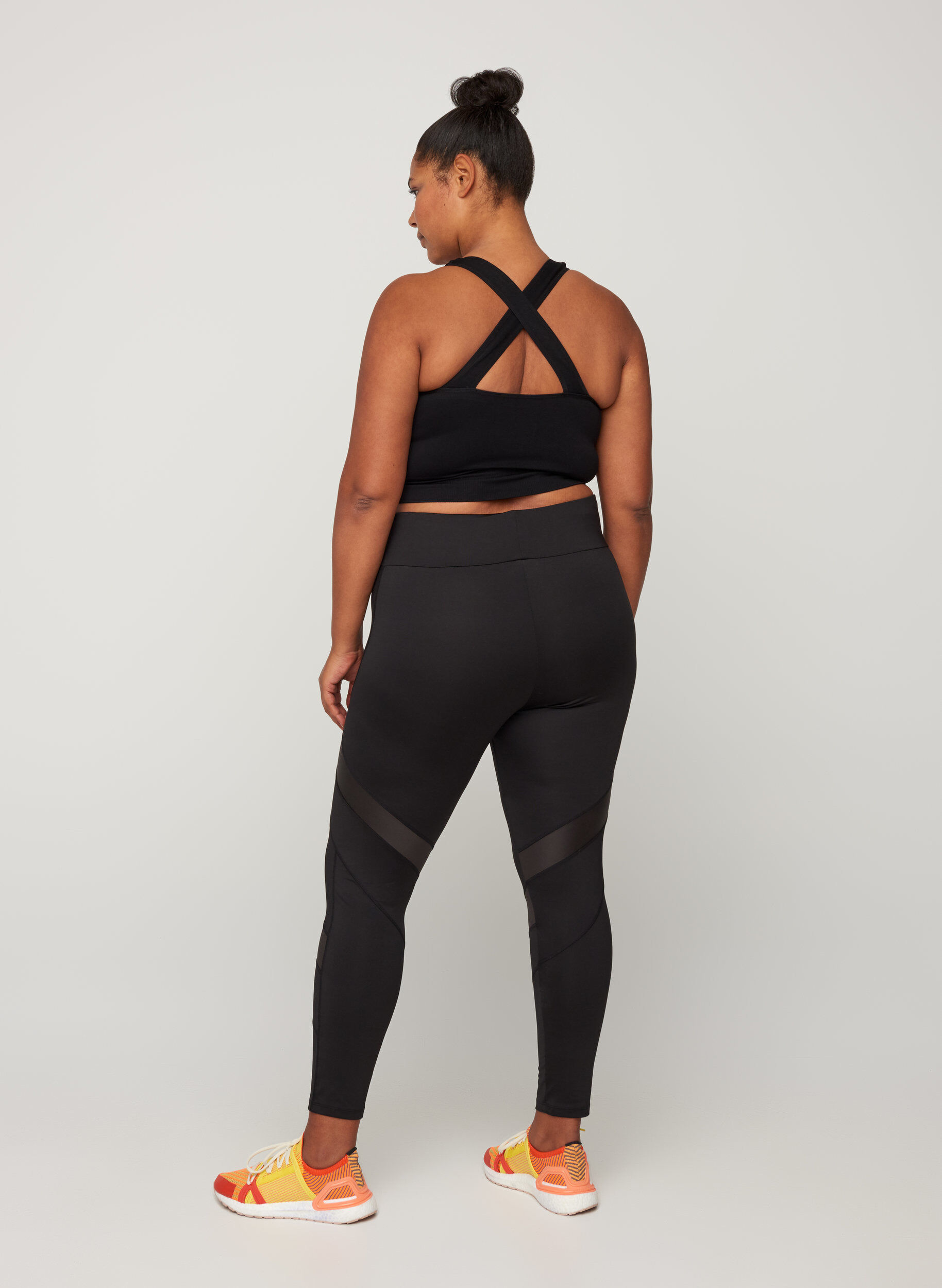 Zizzi Legging de sport court avec r&eacute;sille, Black, Model image number 0