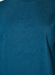 Sweat-shirt long &agrave; col montant et texte brod&eacute;, Bleu, Packshot image number 2
