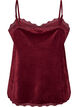 Top en velours avec bordure en dentelle, Bordeaux, Packshot image number 1