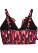 Haut de bikini avec imprim&eacute; et d&eacute;tails &agrave; volants, Rose, Packshot image number 1