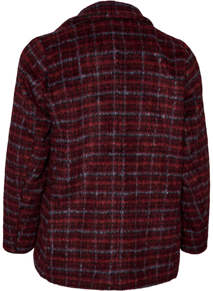 Veste &agrave; carreaux avec poches, Bordeaux, Packshot image number 1