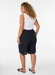 Short ample en mousseline de coton taille haute, Noir, Model image number 2