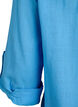 Chemisier en coton avec col en V, Bleu, Packshot image number 3
