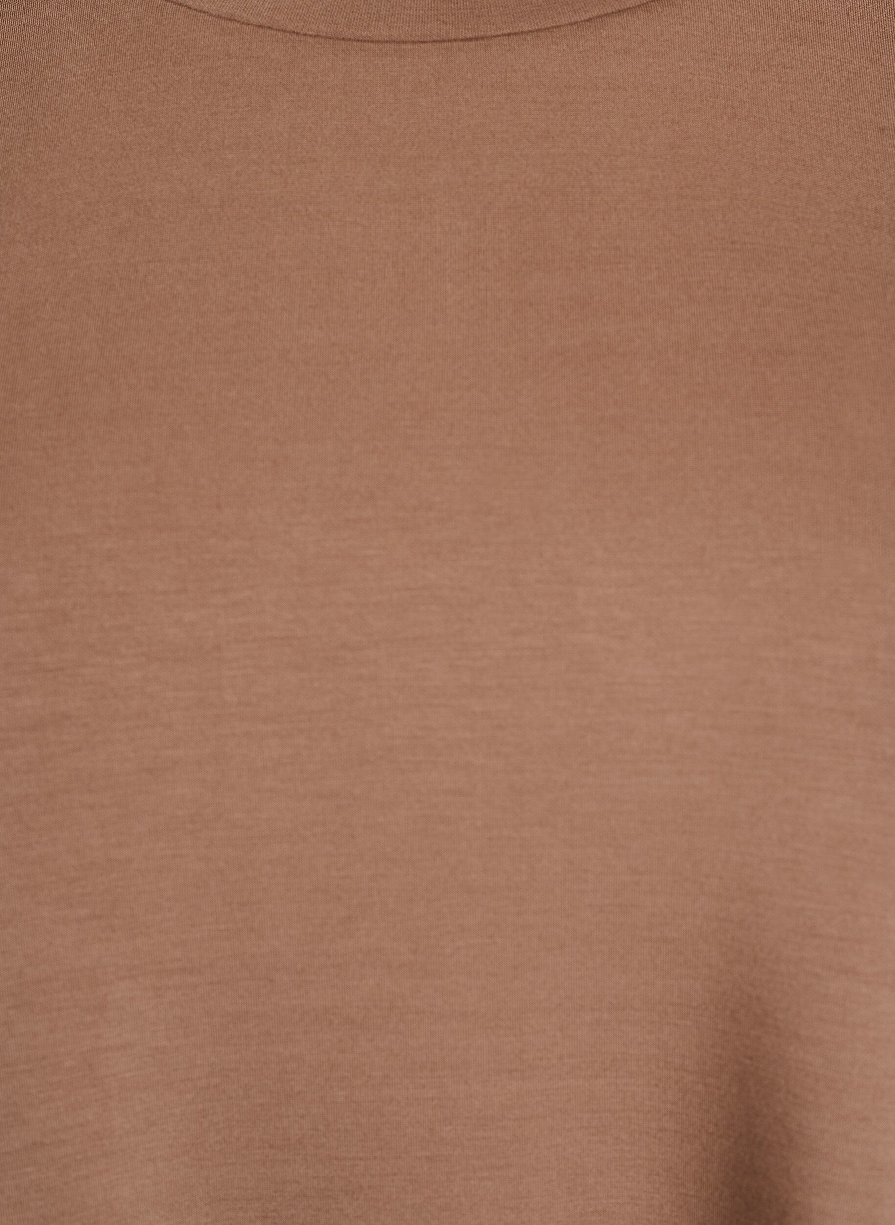 Zizzi Blouse en jersey avec col rond, Marron, Packshot image number 2