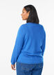 Cardigan &agrave; boutons ronds, Bleu, Model image number 2