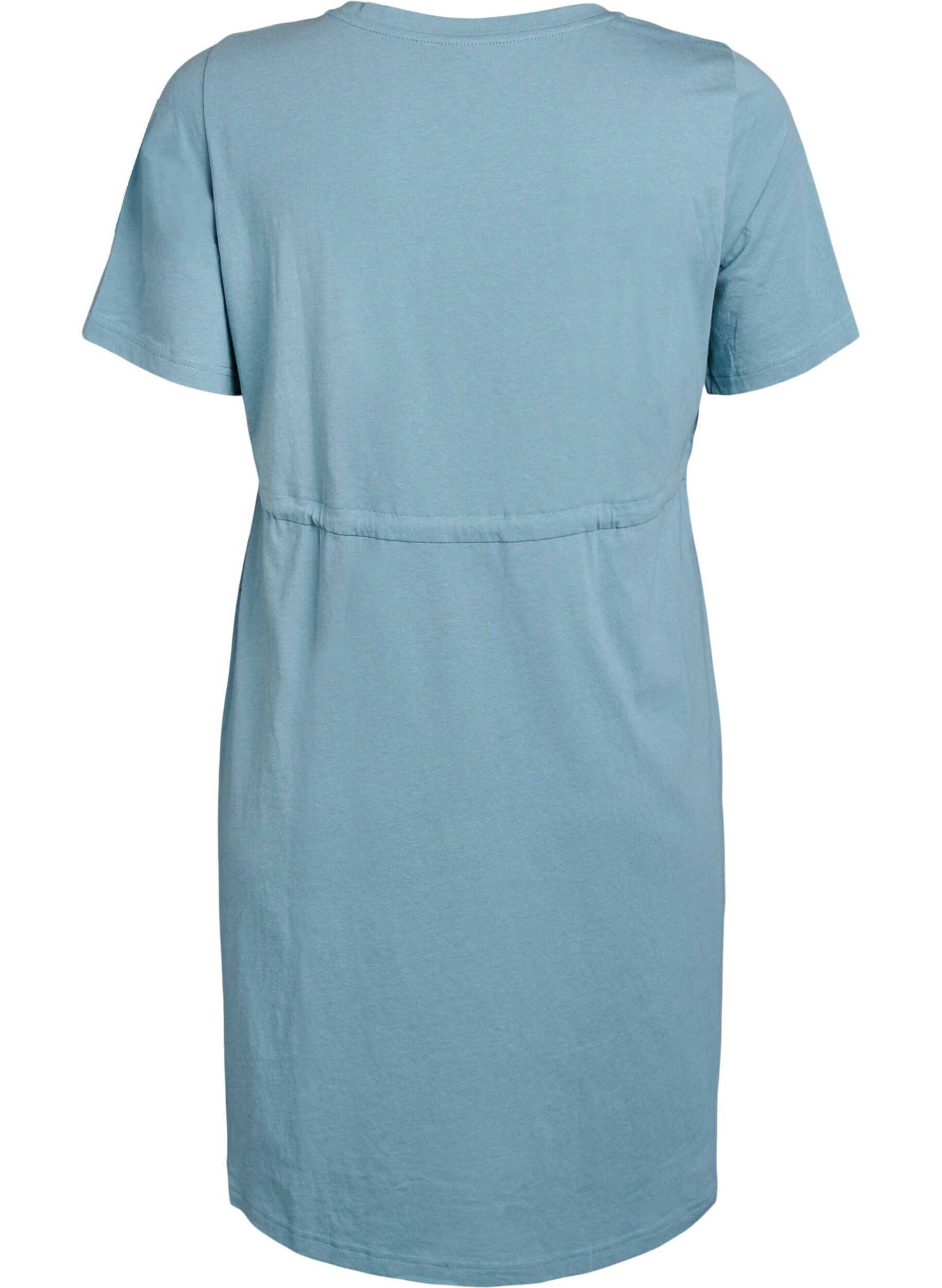 Zizzi FLASH - Robe t-shirt courte avec ceinture &agrave; nouer, Bleu, Packshot image number 1