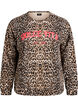Sweatshirt à imprimé léopard avec motif audacieux, Marron, Packshot image number 0