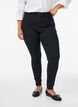 Jean Amy taille haute coupe super slim, Noir, Model image number 2