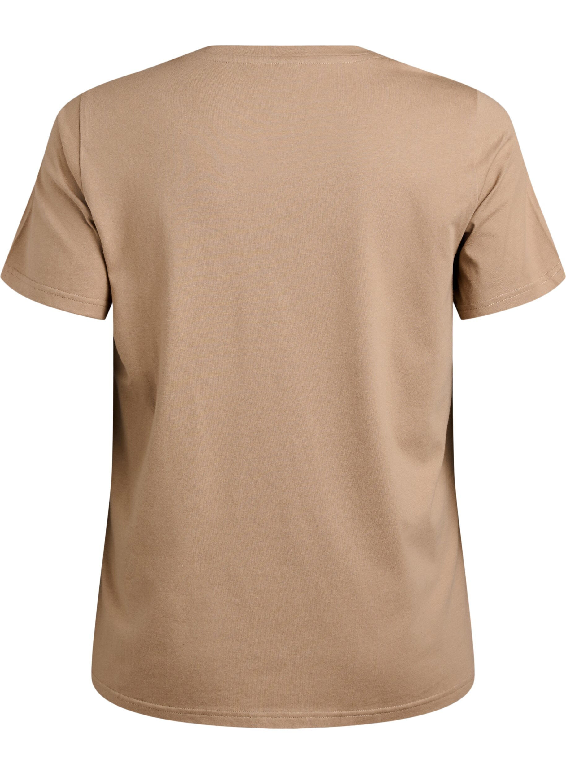 Zizzi T-shirt avec d&eacute;tails d&eacute;coratifs, Beige, Packshot image number 1