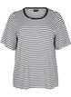 T-shirt avec TENCEL&trade; Lyocell et rayures, Blanc, Packshot image number 0