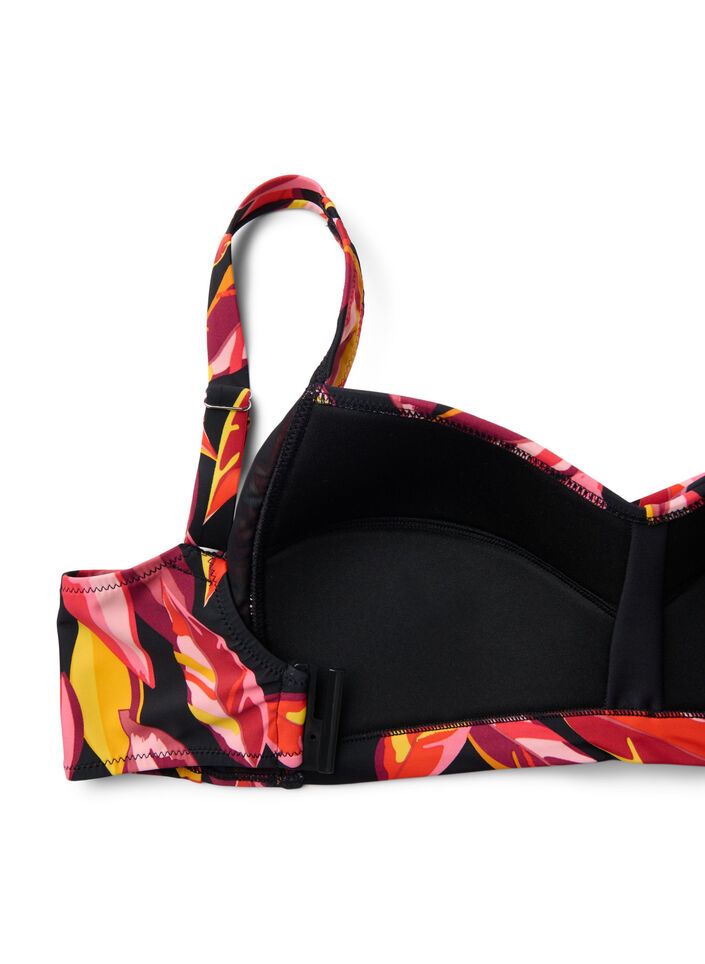Top de bikini rembourr&eacute; avec imprim&eacute;s, Rouge, Packshot