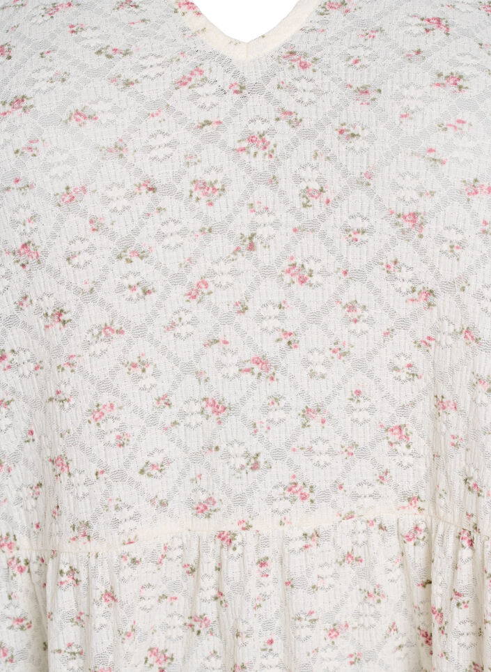 Robe courte A-line avec des manches 1/2, Blanc, Packshot image number 2