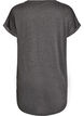 Chemise de nuit &agrave; manches courtes avec imprim&eacute; de texte, Noir, Packshot image number 1
