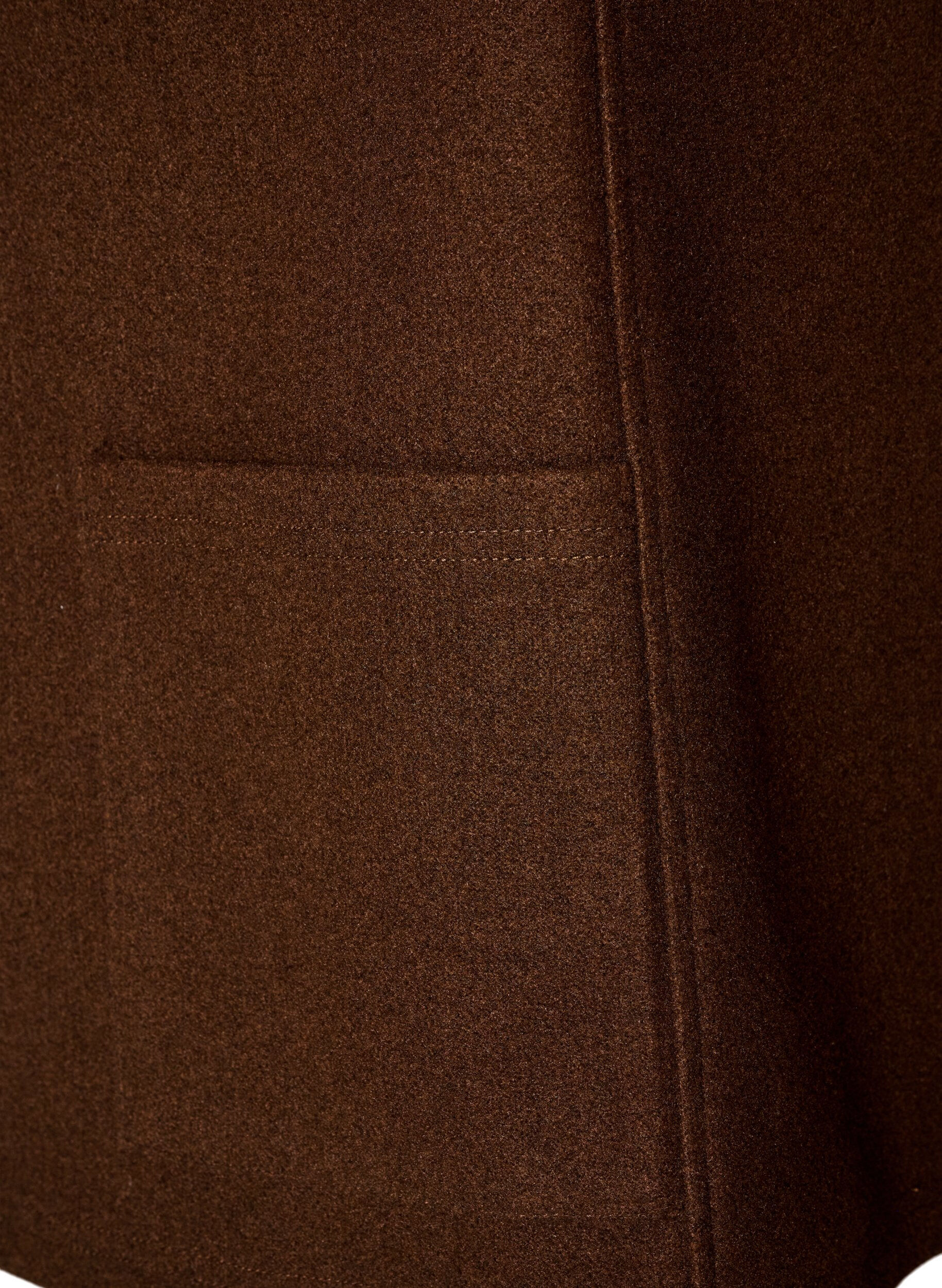 ZizziGilet &agrave; col V avec boutons, Marron, Packshot image number 3
