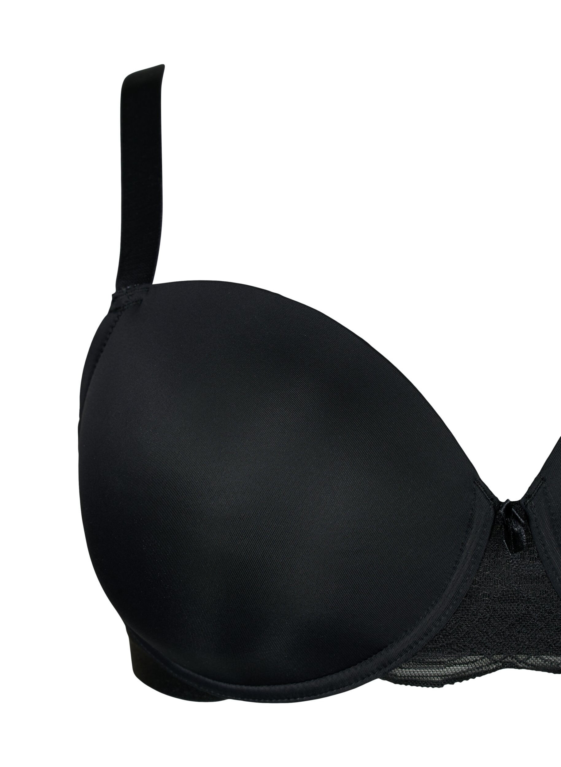 Zizzi Soutien-gorge moul&eacute; en tulle, Noir, Packshot image number 2