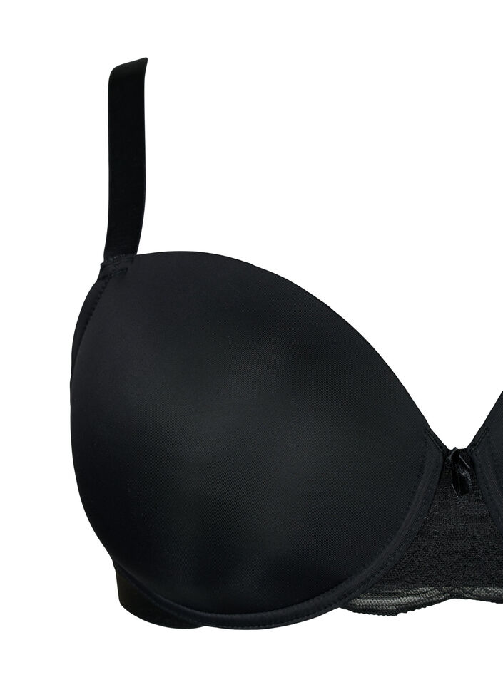 Soutien-gorge moulé en tulle, Noir, Packshot image number 2