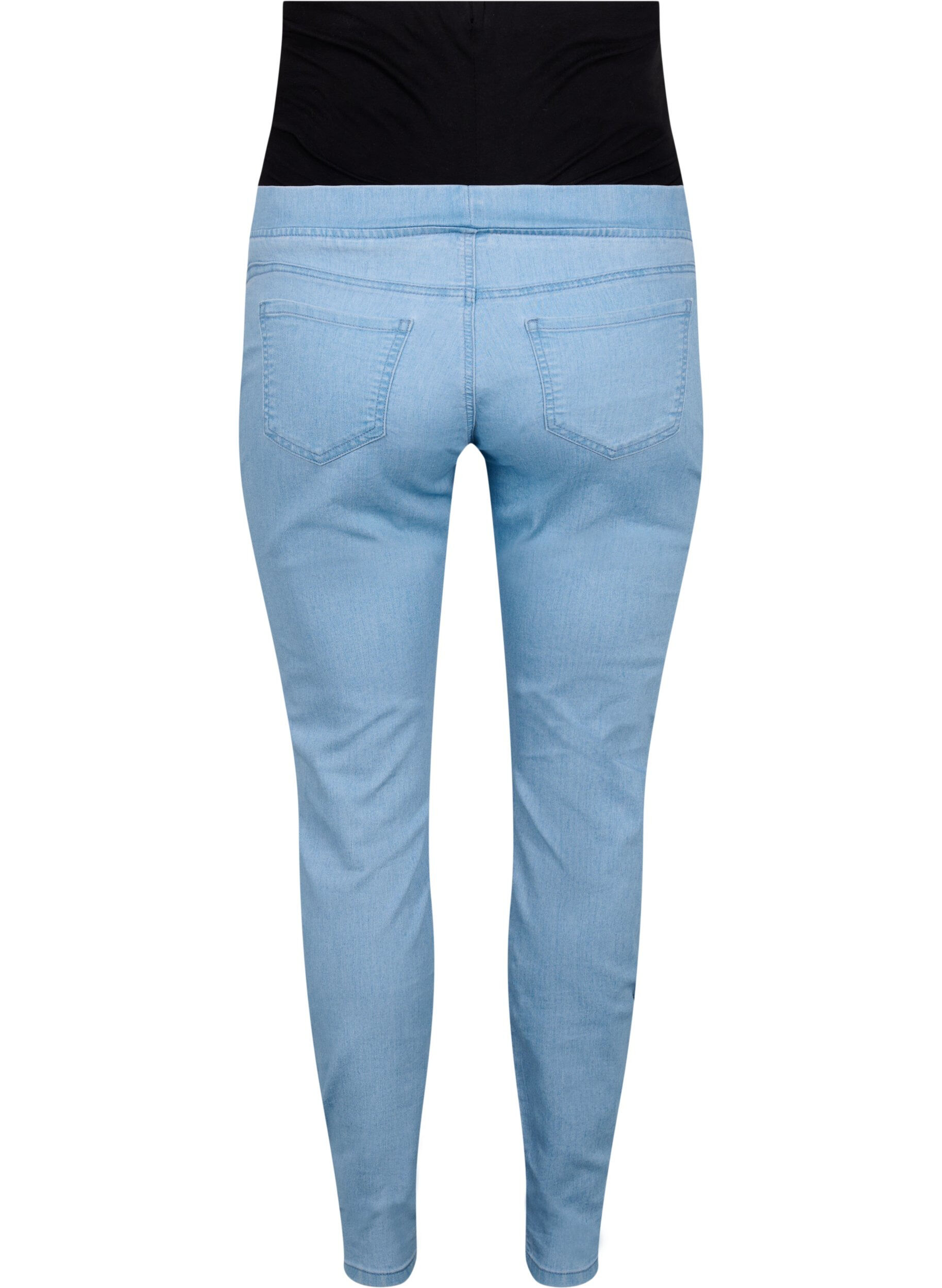 Zizzi Pantalon de grossesse &agrave; poches arri&egrave;re, Bleu Clair, Packshot image number 1