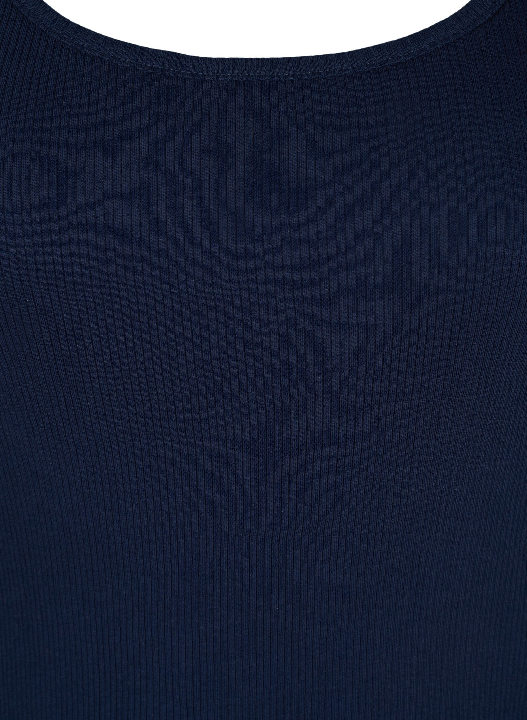 Zizzi Pack de 2 d&eacute;bardeurs basics &agrave; c&ocirc;tes, Black/Navy Blazer, Packshot image number 3