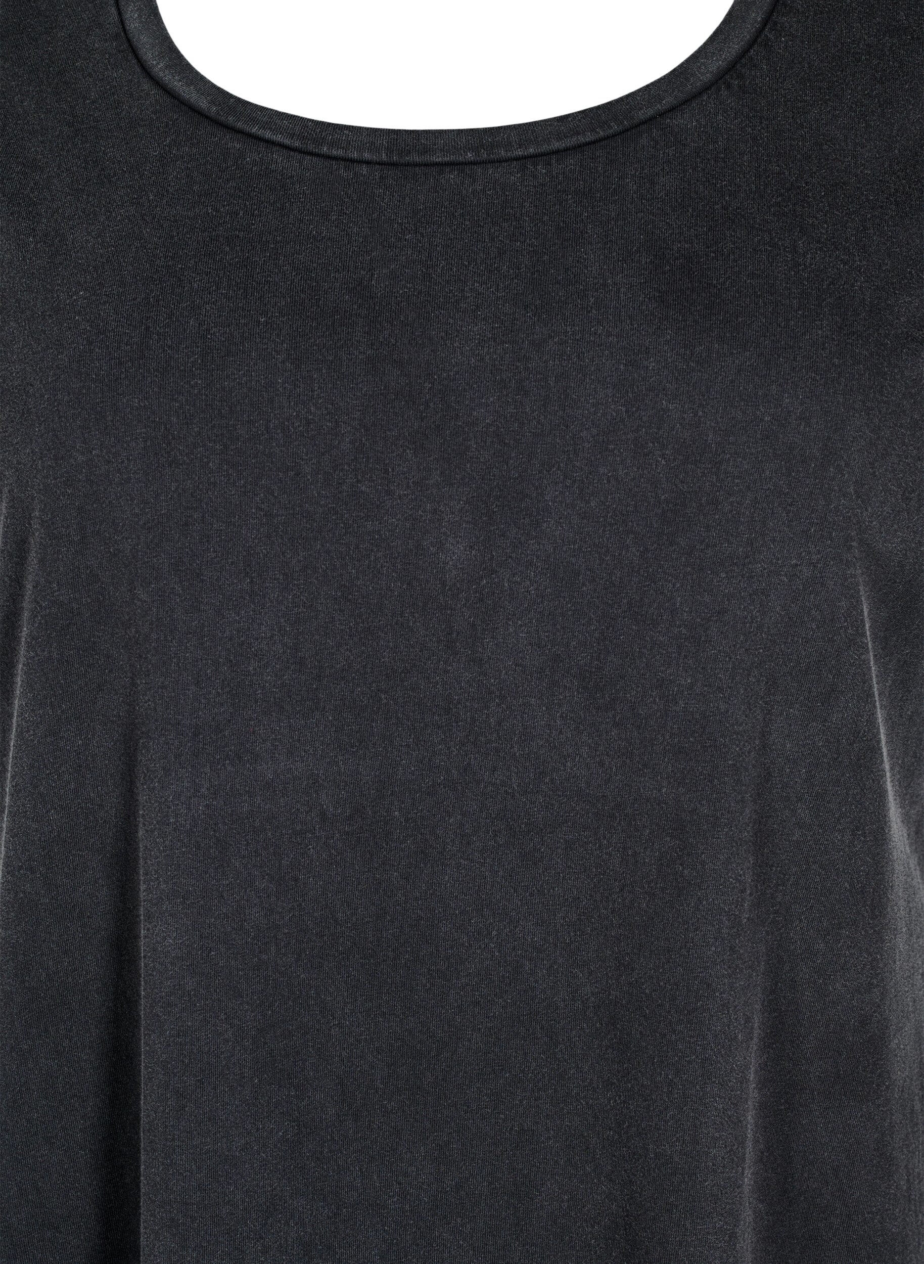 Zizzi Robe courte &agrave; coupe droite et &agrave; aspect d&eacute;lav&eacute;, Gris anthracite, Packshot image number 2