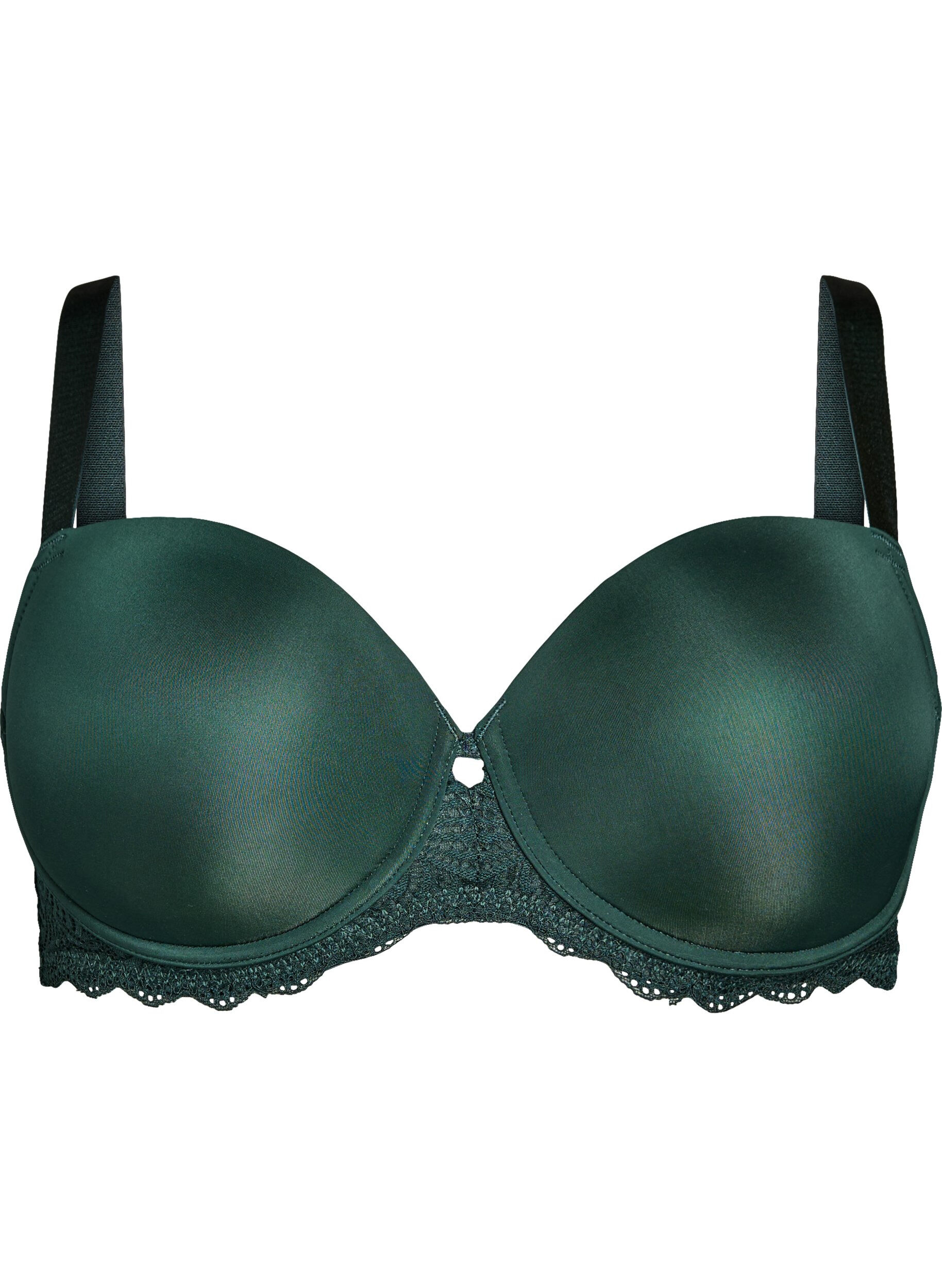 Soutien-gorge avec bonnets moul&eacute;s et dentelle