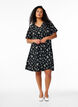 Robe &agrave; manches courtes avec col en V, Noir, Model image number 1
