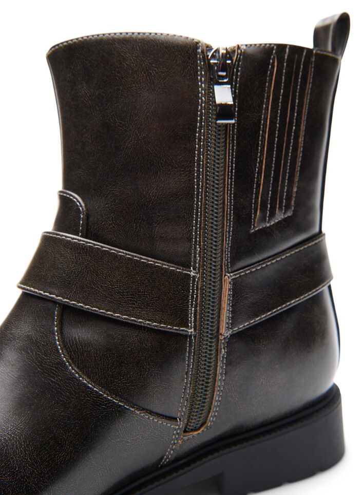 Bottine motarde, Marron, Packshot image number 4