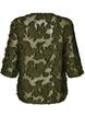 Blouse textur&eacute;e avec fils effiloch&eacute;s, Vert fonc&eacute;, Packshot image number 1