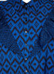 Chemise longue en viscose avec imprimé et volants, True blue w. Black, Packshot image number 2