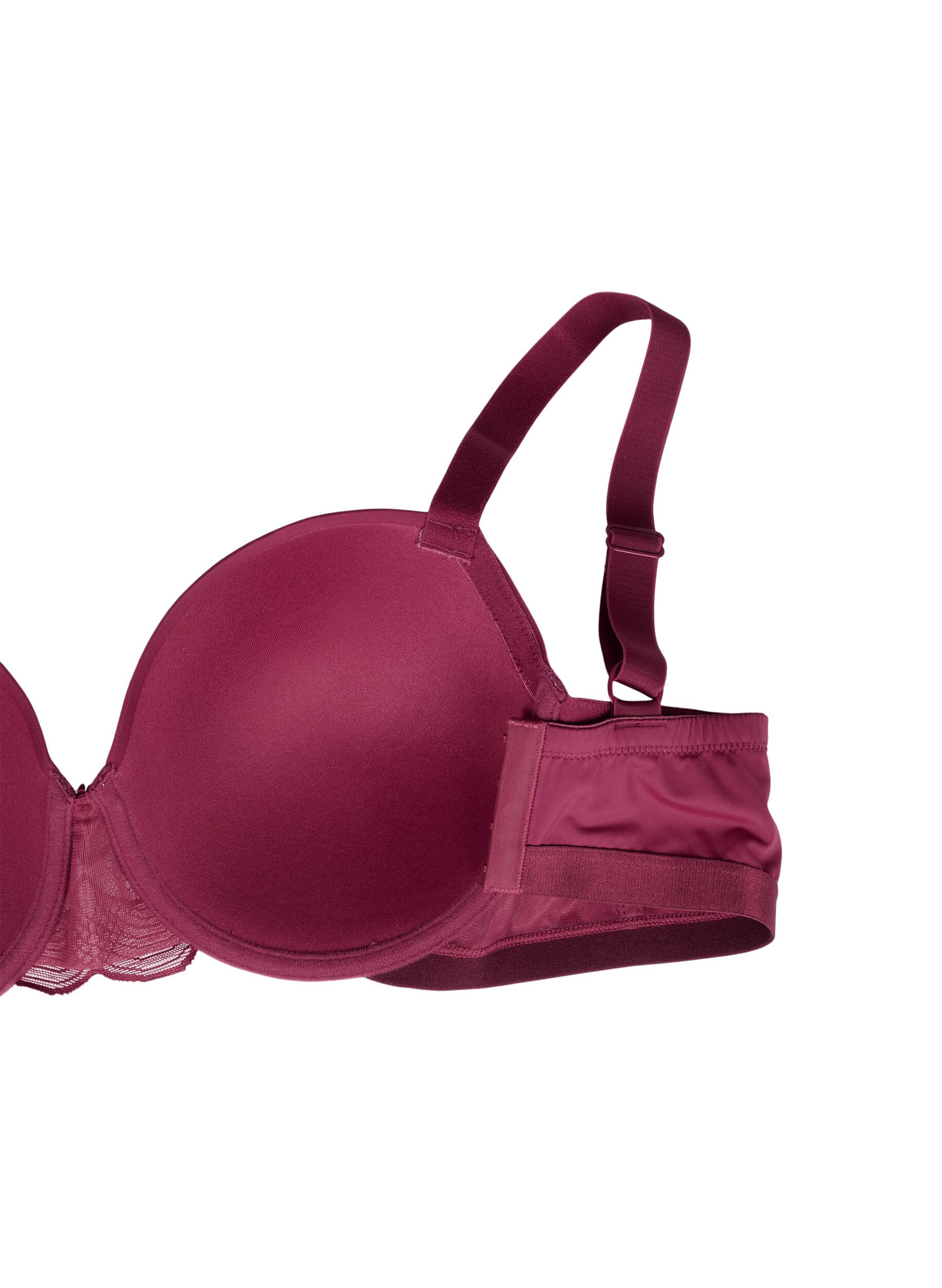 Zizzi Soutien-gorge moul&eacute; en tulle, Rouge, Packshot image number 3