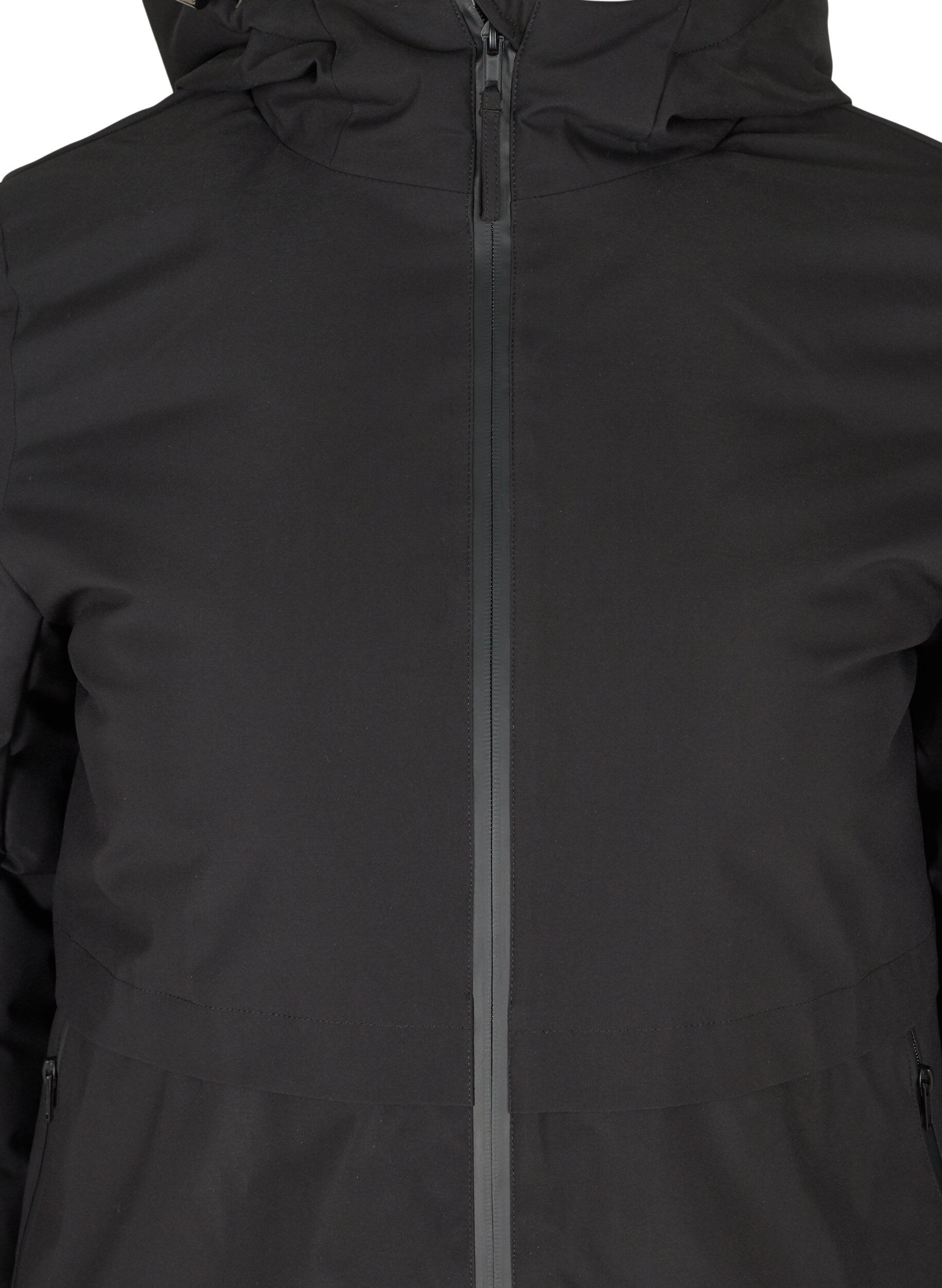 Zizzi Veste d'hiver avec taille ajustable, Noir, Packshot image number 3