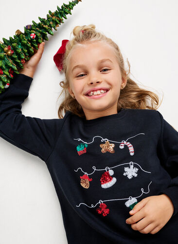 Pull de Noël pour enfants, Black Decoration, Image image number 1