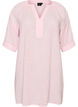 Tunique en coton avec un col en V, Rose, Packshot image number 0