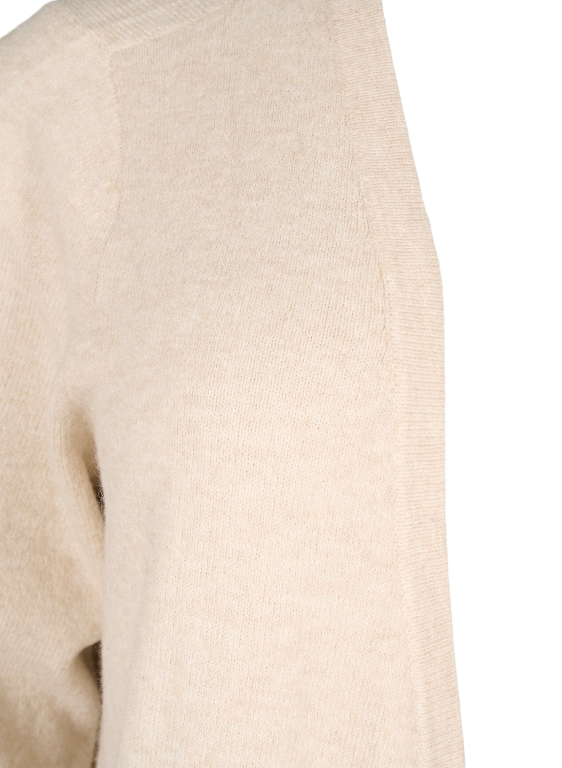 Zizzi Cardigan en tricot c&ocirc;tel&eacute; avec poches, Beige, Packshot image number 2