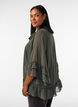 Blouse avec ruban &agrave; nouer et volants, Gris anthracite, Model image number 2