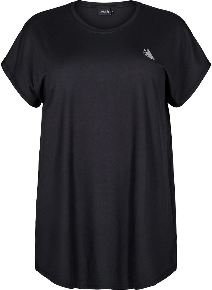 T-shirt long de sport, Noir, Packshot image number 0