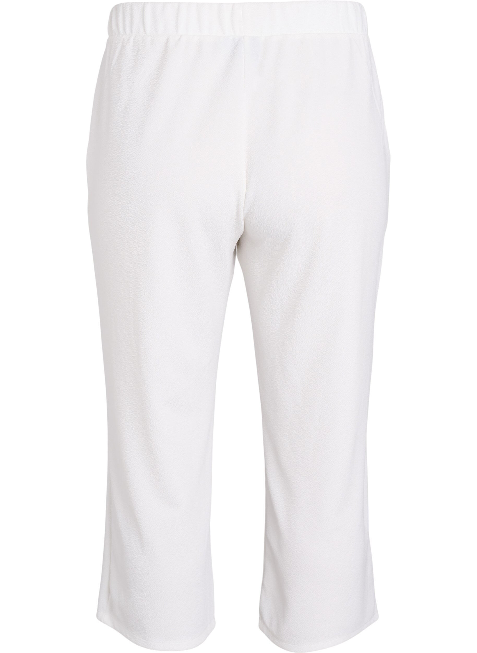 Zizzi Pantalon ample en longueur 7/8, Blanc, Packshot image number 1