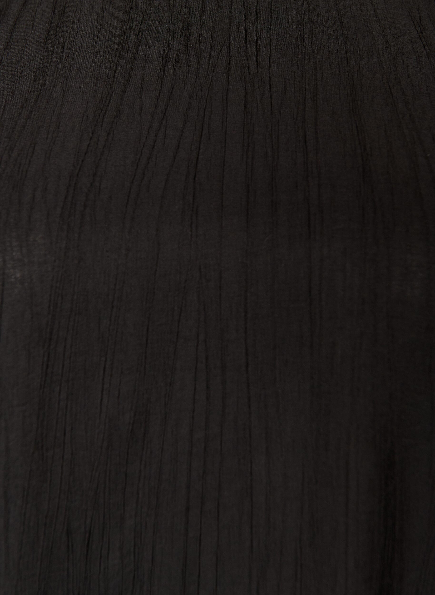 Zizzi Robe courte en viscose avec manches ballon, Noir, Packshot image number 2