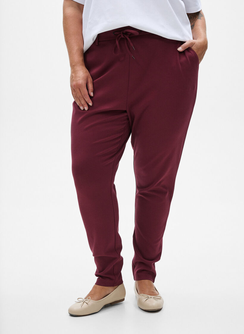 Pantalon Maddison, Bordeaux fonc&eacute;, Model image number 3