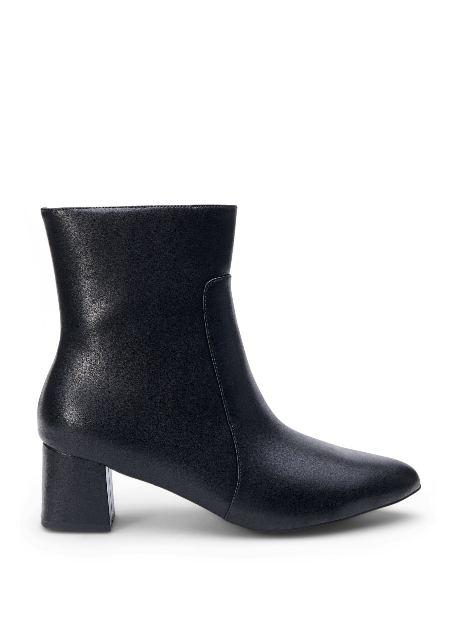 Zizzi Large &ndash; Bottines en cuir &agrave; talon, Black, Packshot image number 0